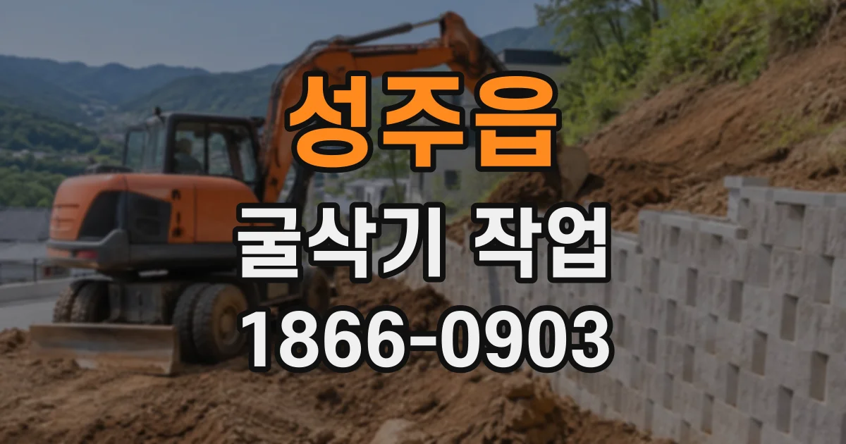 성주읍 굴삭기작업
