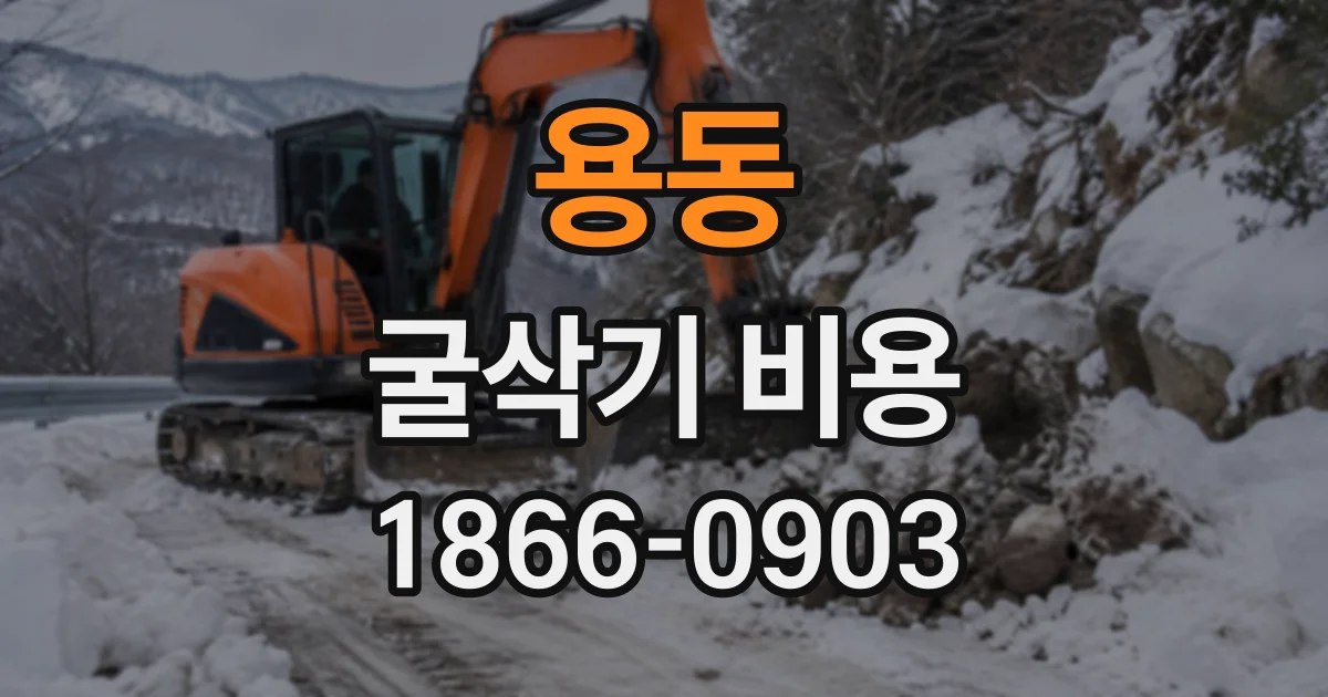 용동 굴삭기비용