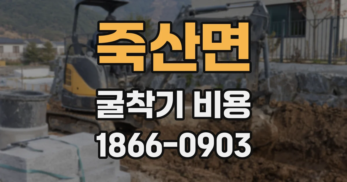 죽산면 굴착기 비용