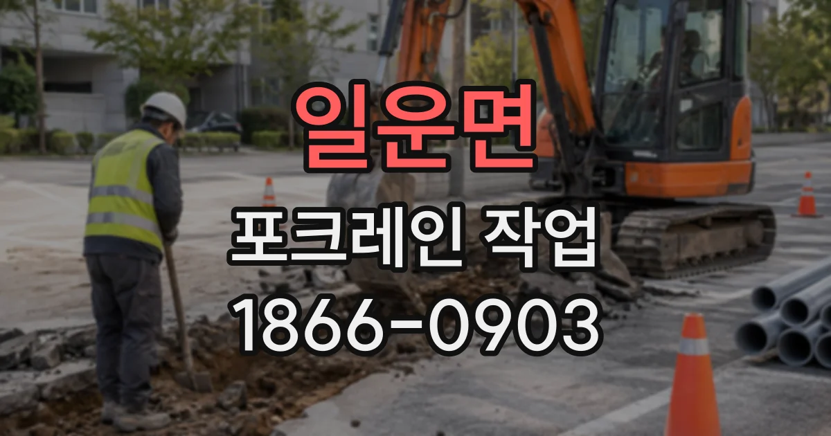 일운면 포크레인작업