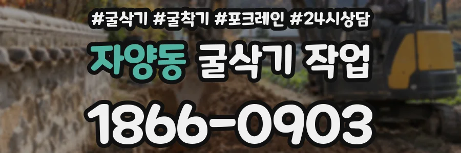 자양동 굴삭기 작업
