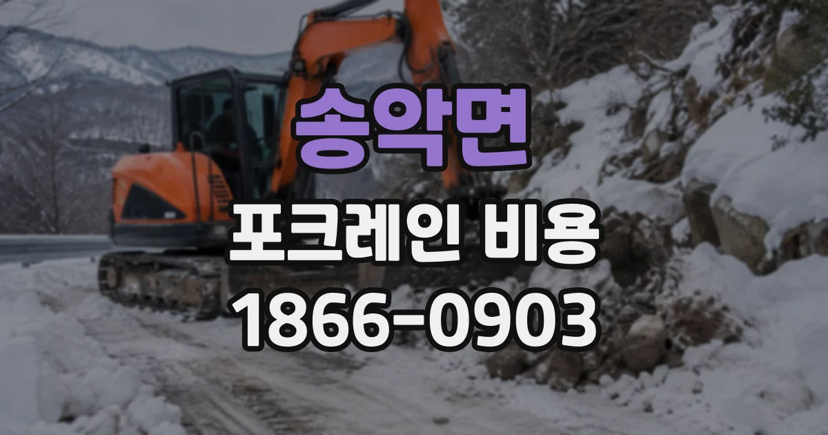 송악면 포크레인비용