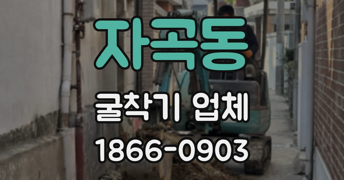자곡동 굴착기 업체