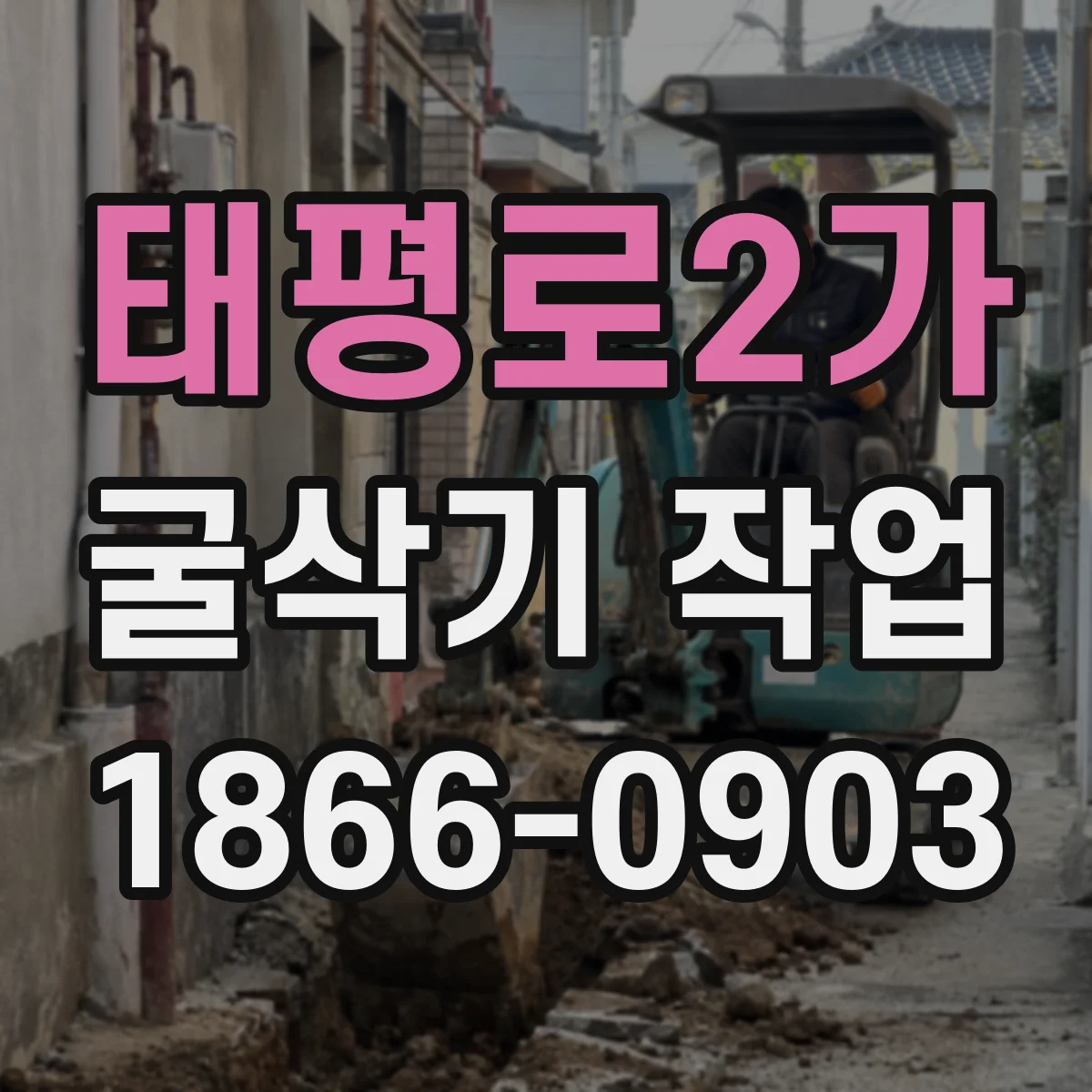 태평로2가 굴삭기 작업