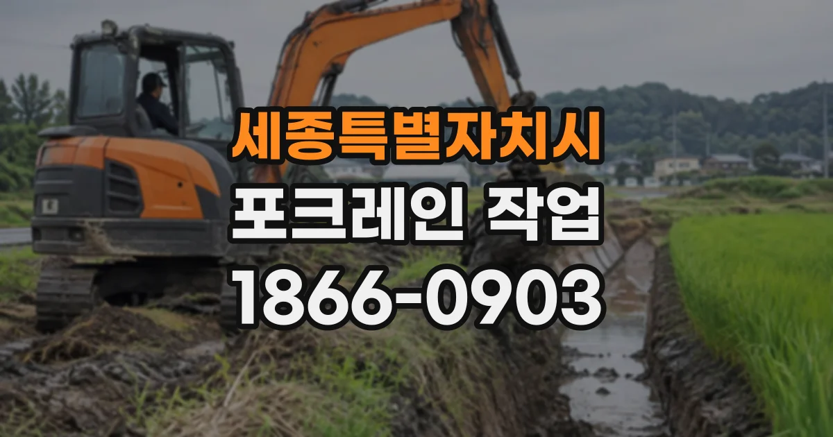 세종특별자치시 포크레인작업