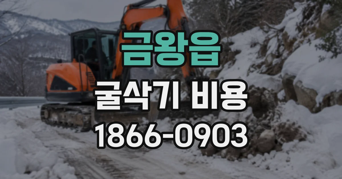 금왕읍 굴삭기비용