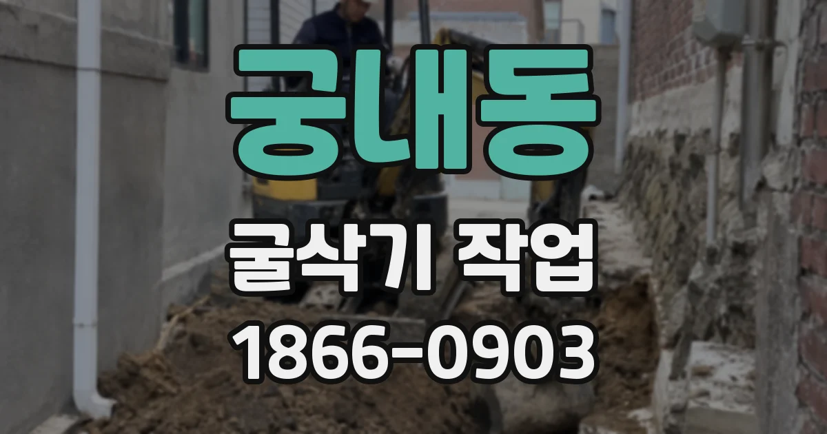 궁내동 굴삭기 작업