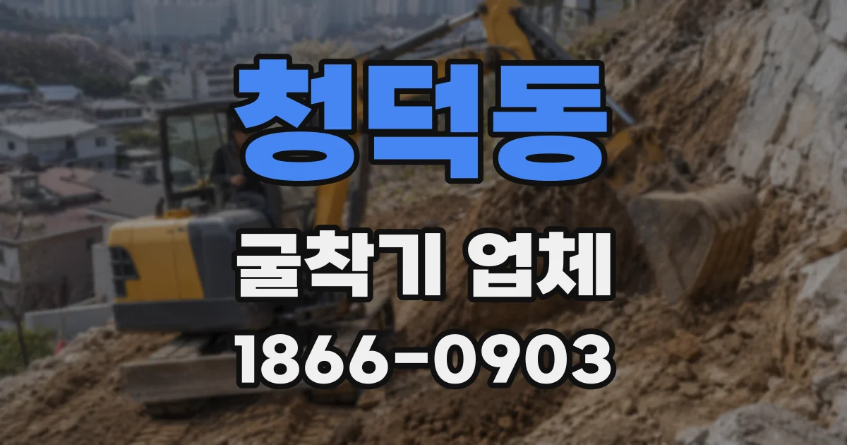 청덕동 굴착기 업체