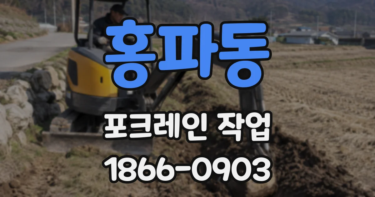 홍파동 포크레인 작업