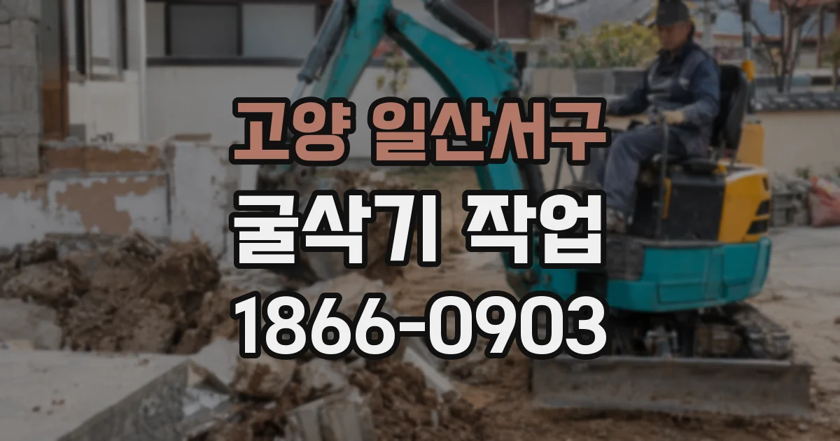 고양 일산서구 굴삭기 작업