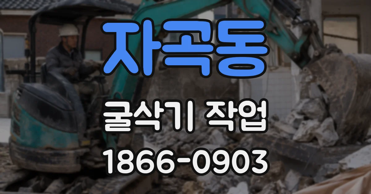 자곡동 굴삭기 작업