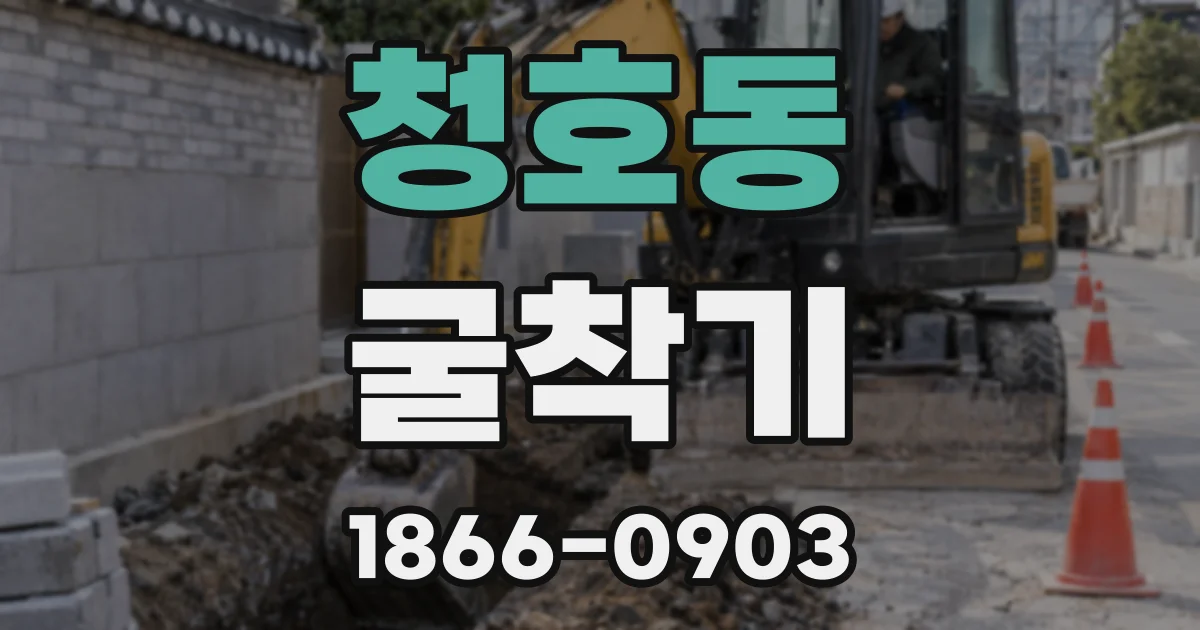 청호동 굴착기