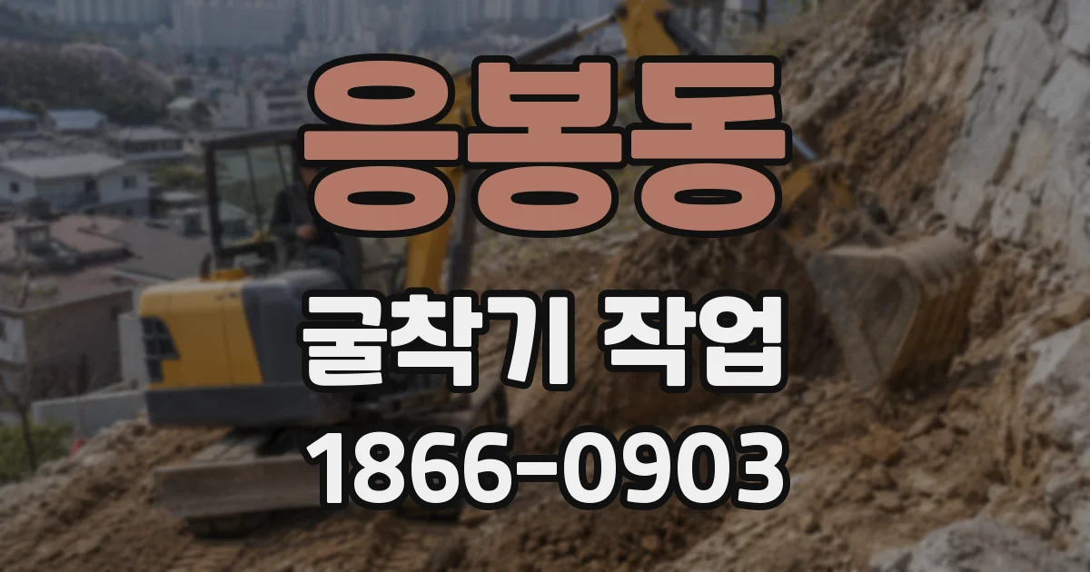 응봉동 굴착기 작업