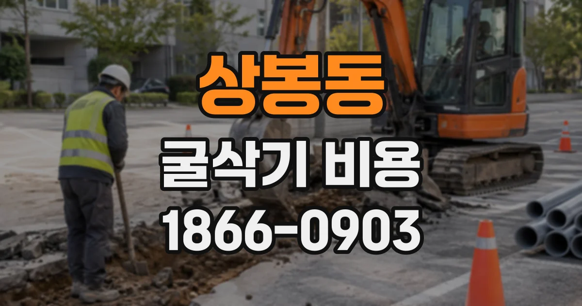 상봉동 굴삭기비용