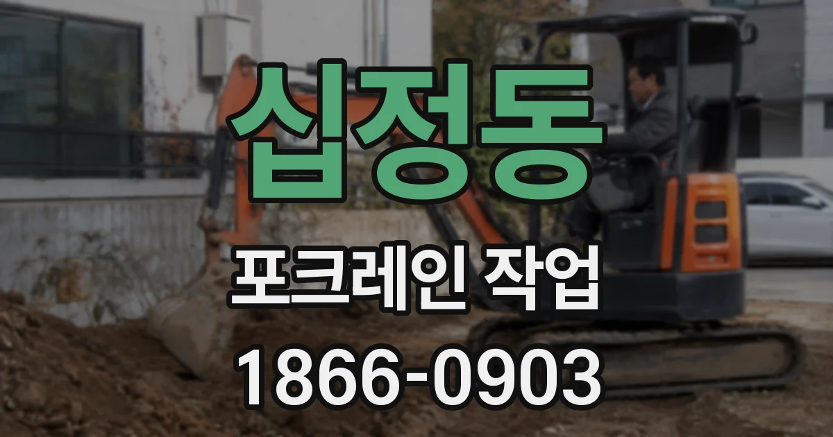 십정동 포크레인 작업