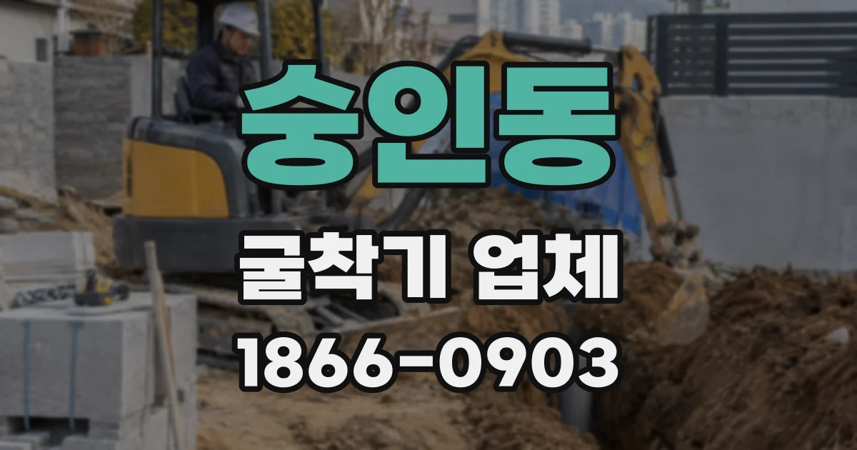 숭인동 굴착기 업체