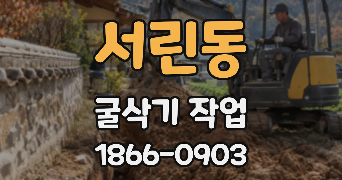 서린동 굴삭기 작업