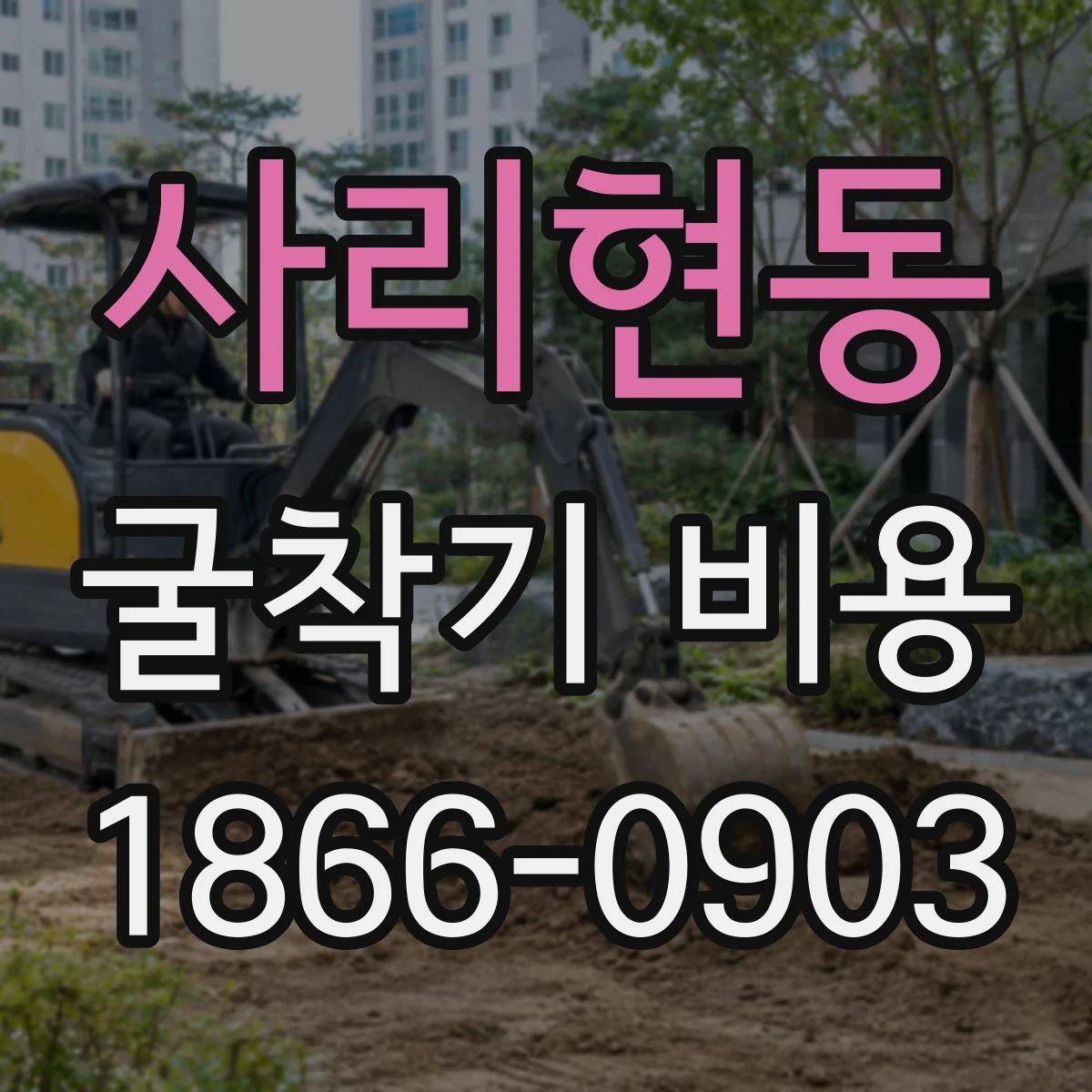 사리현동 굴착기 비용