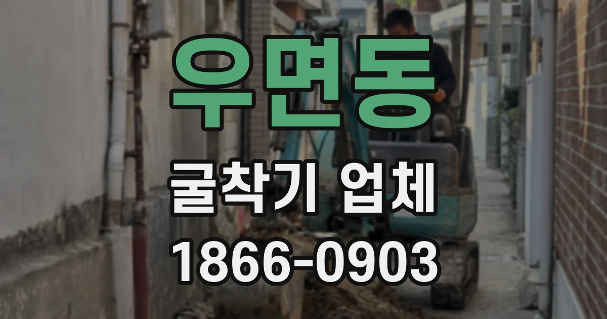 우면동 굴착기 업체