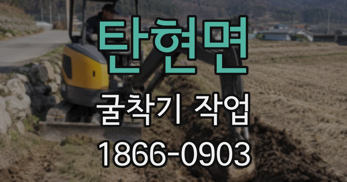 탄현면 굴착기 작업