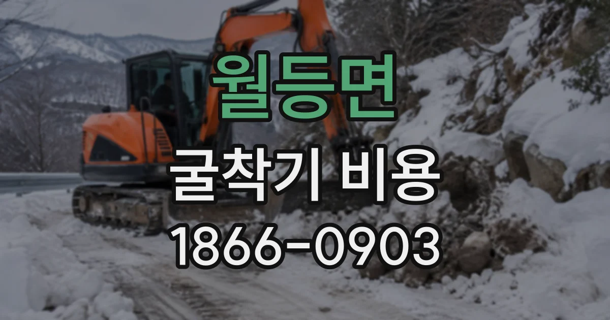 월등면 굴착기비용