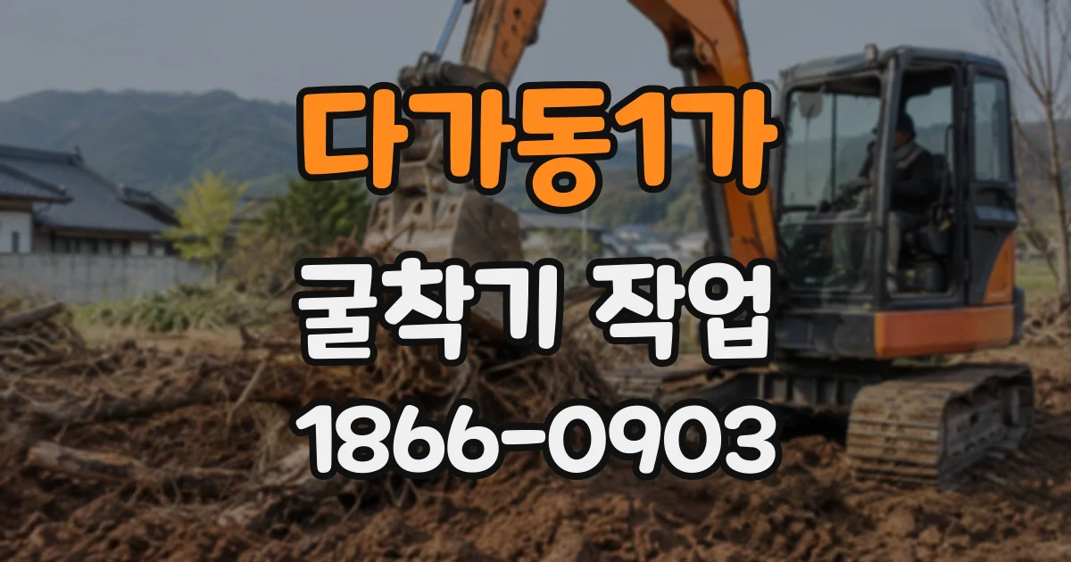다가동1가 굴착기작업