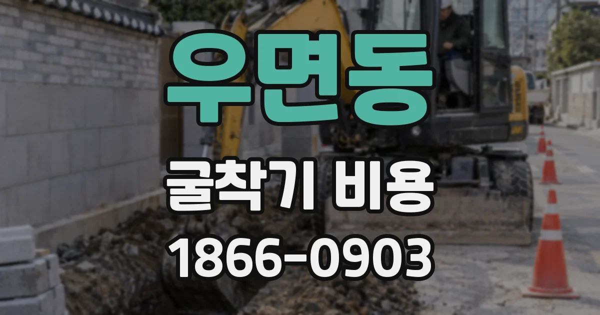 우면동 굴착기 비용