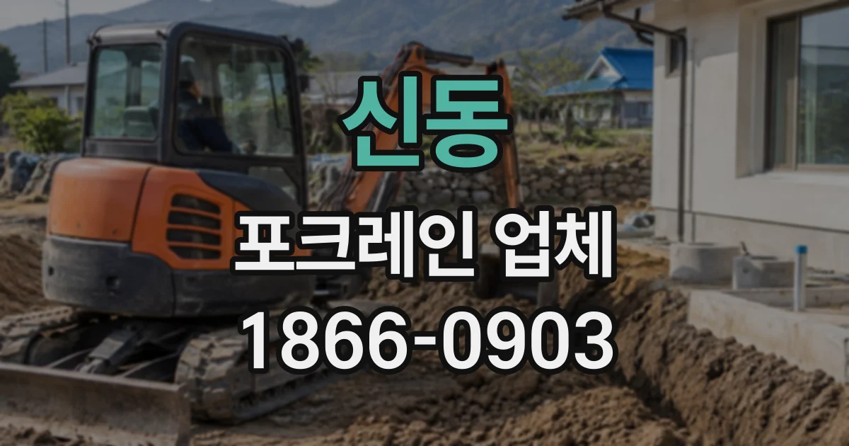 신동 포크레인업체