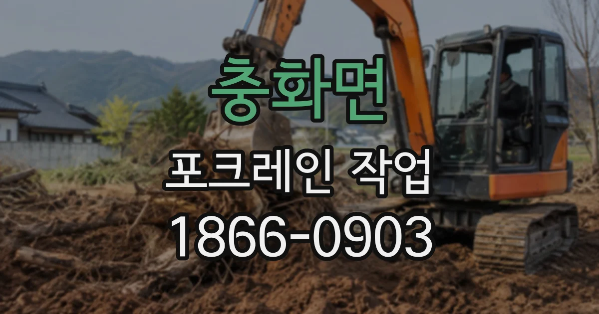 충화면 포크레인작업