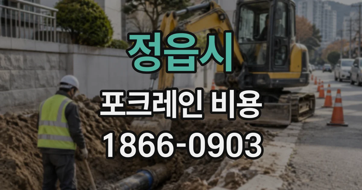 정읍시 포크레인비용 굴착·상차 작업 견적 문의 전 정리할 정보
