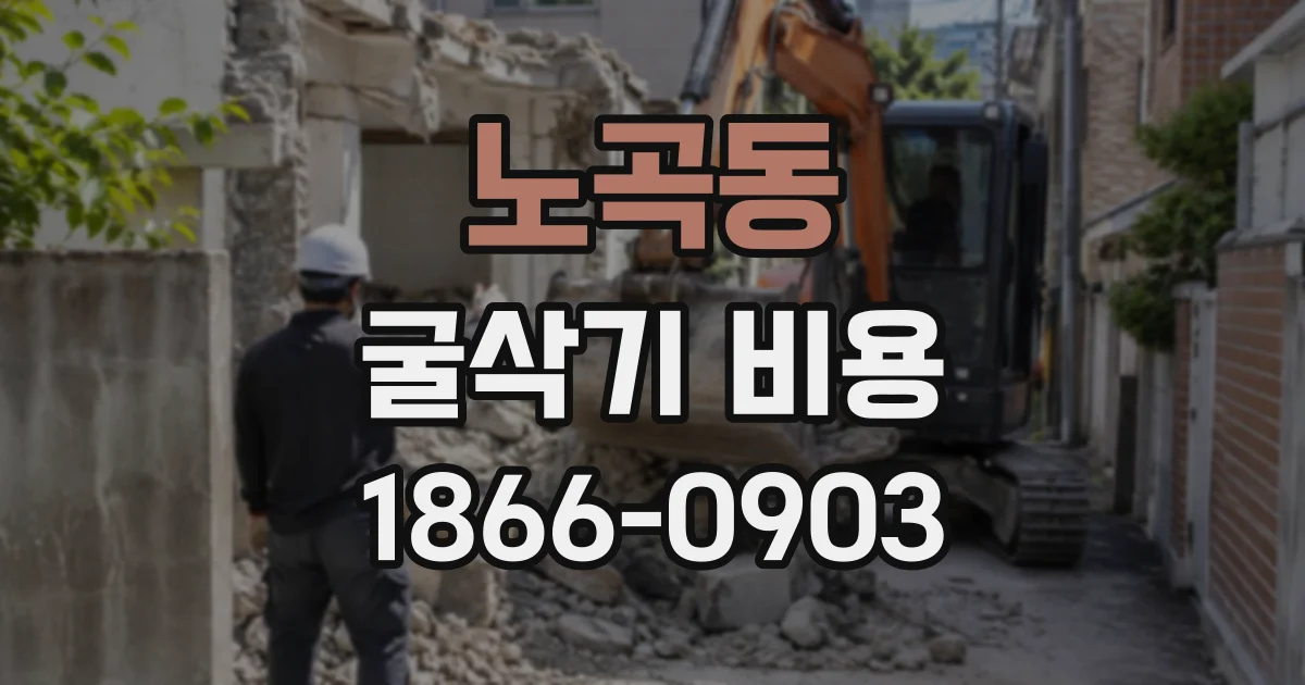 노곡동 굴삭기비용