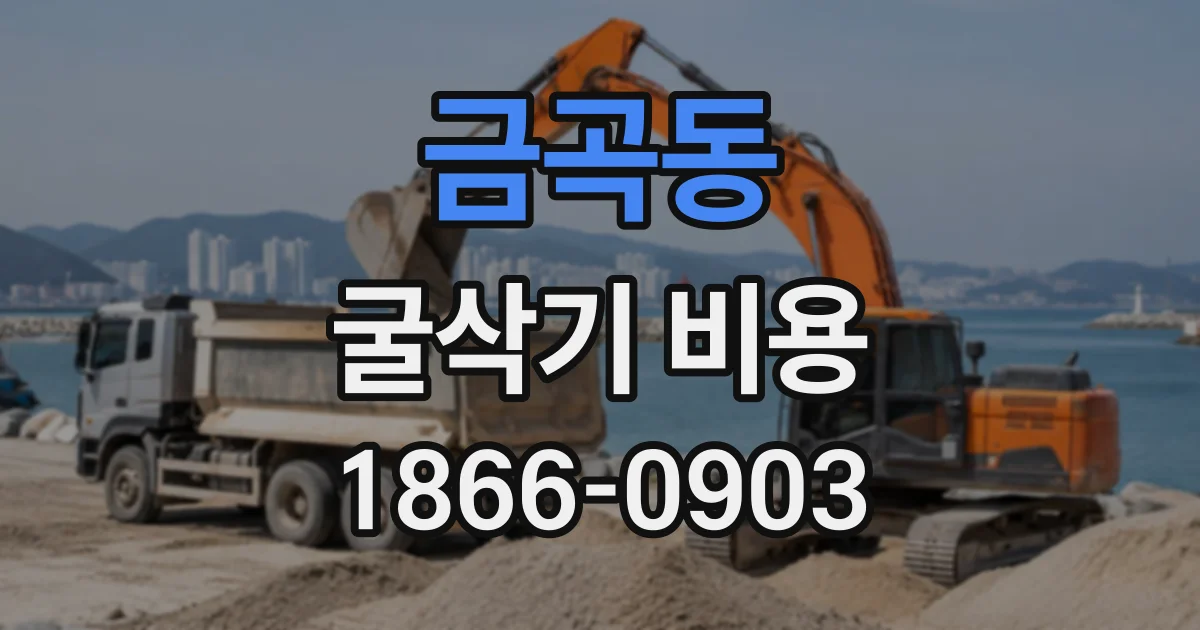 금곡동 굴삭기비용