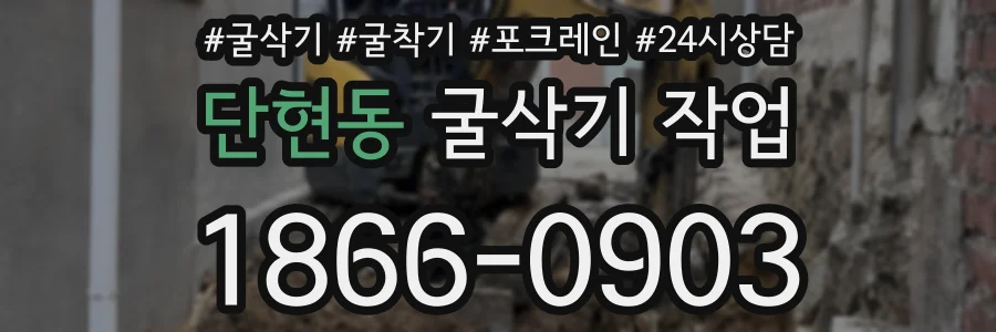 단현동 굴삭기 작업