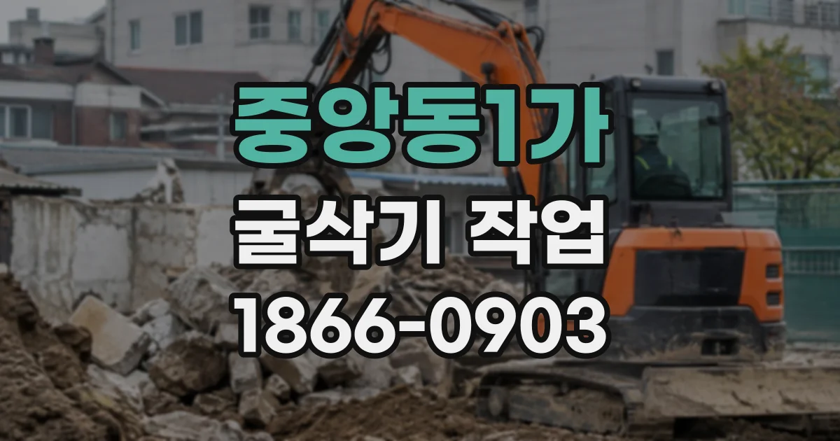 중앙동1가 굴삭기작업