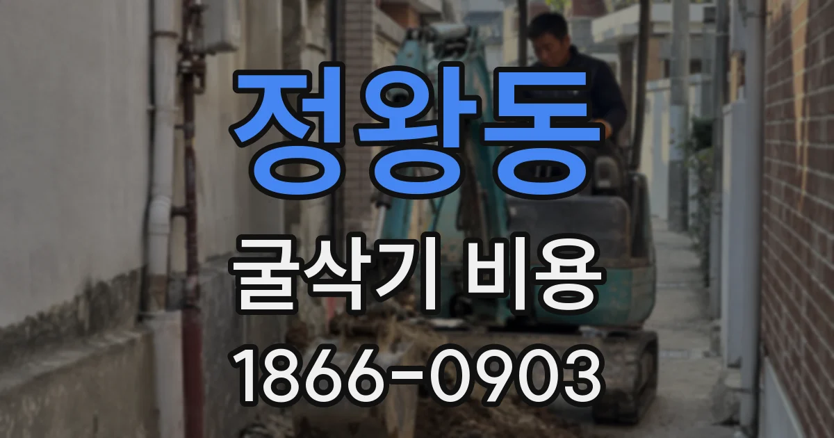 정왕동 굴삭기 비용