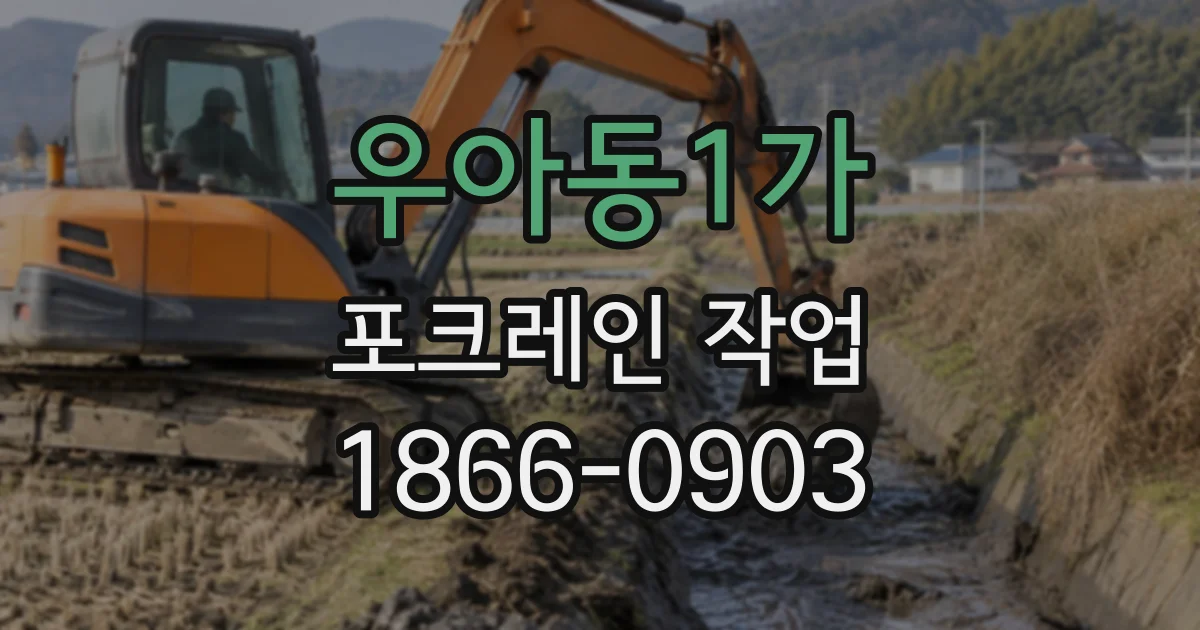 우아동1가 포크레인작업
