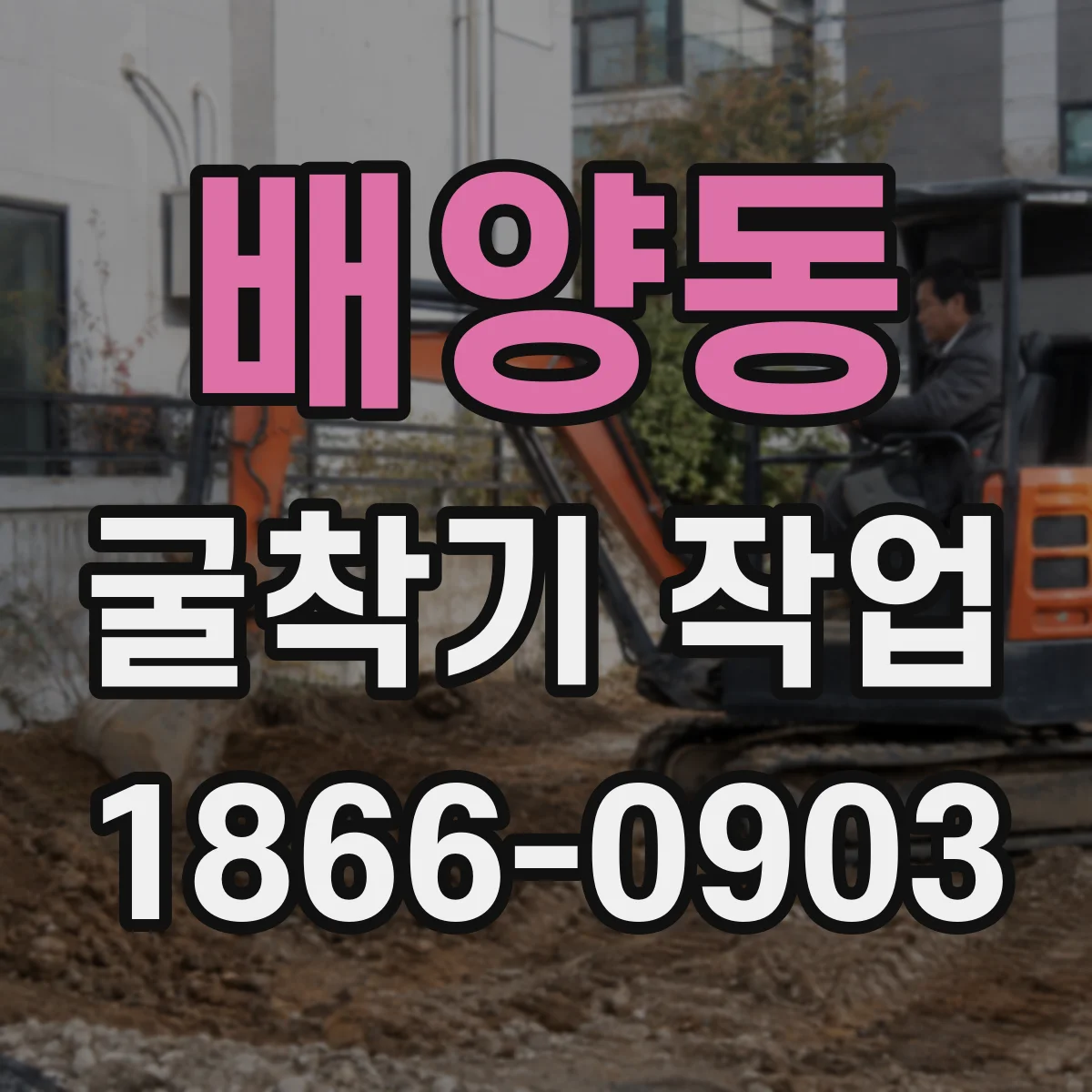 배양동 굴착기 작업