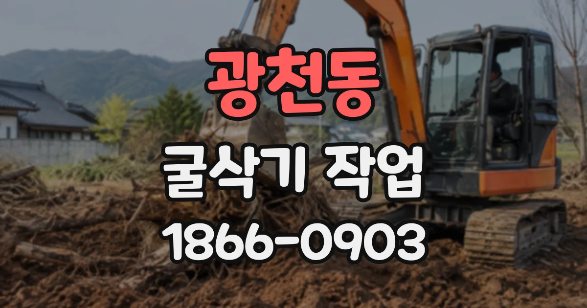 광천동 굴삭기작업