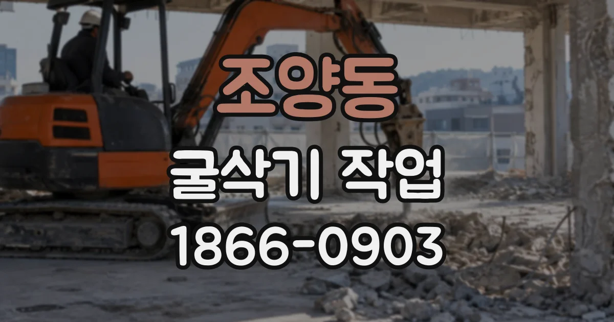 조양동 굴삭기작업