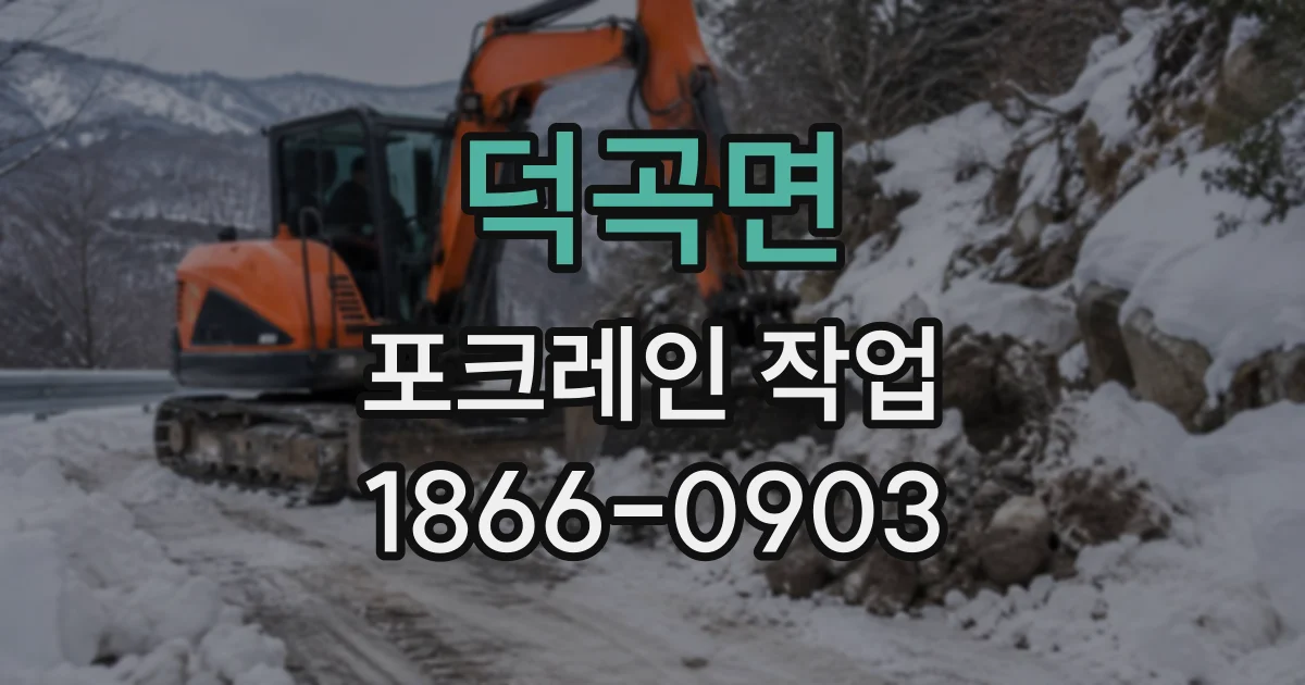 덕곡면 포크레인작업