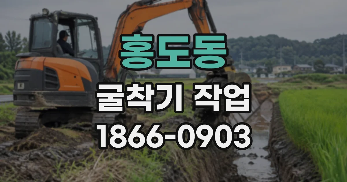 홍도동 굴착기작업
