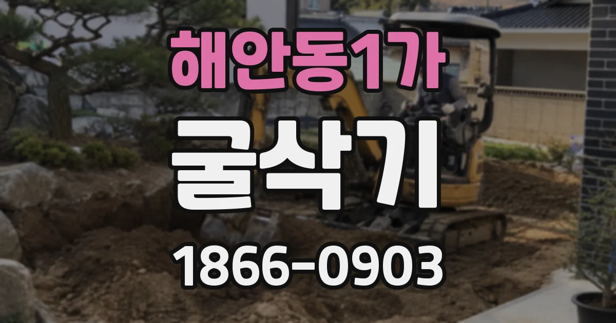 해안동1가 굴삭기