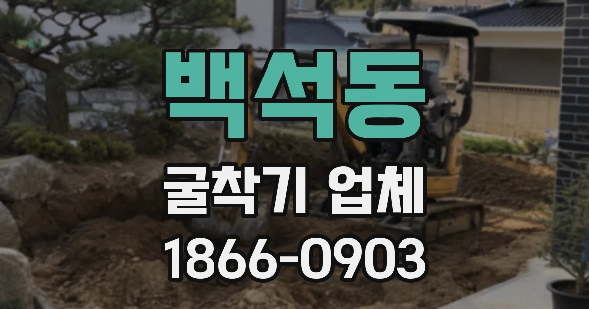 백석동 굴착기 업체