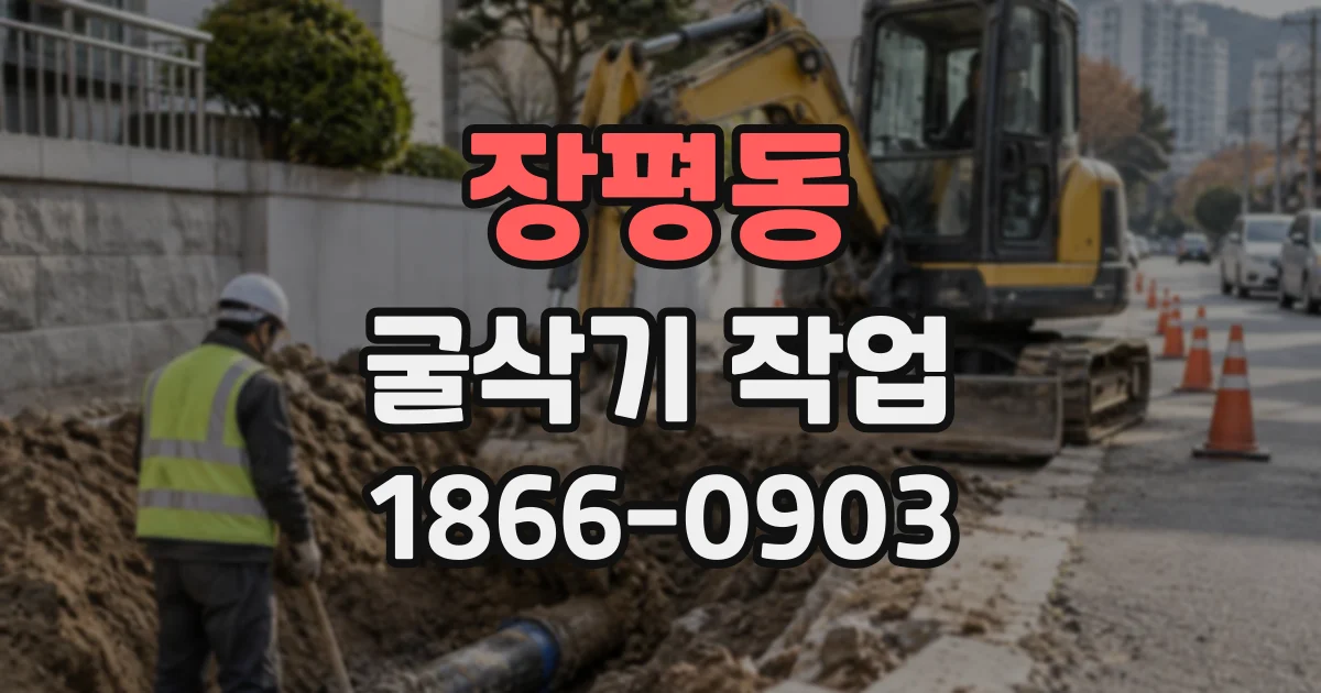 장평동 굴삭기작업