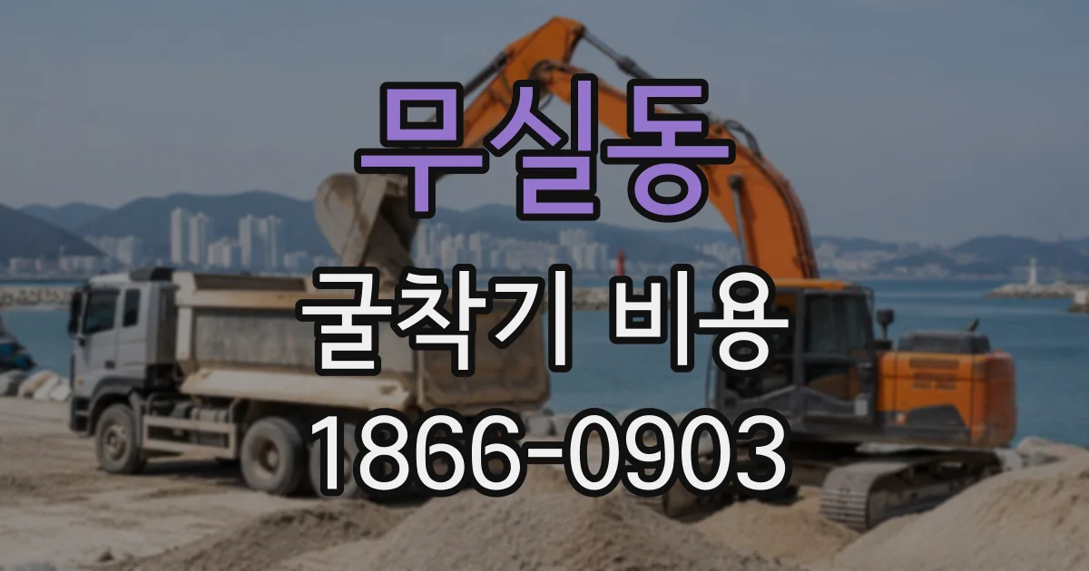 무실동 굴착기비용