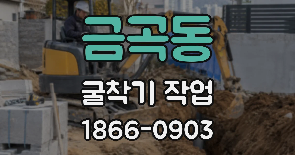 금곡동 굴착기 작업