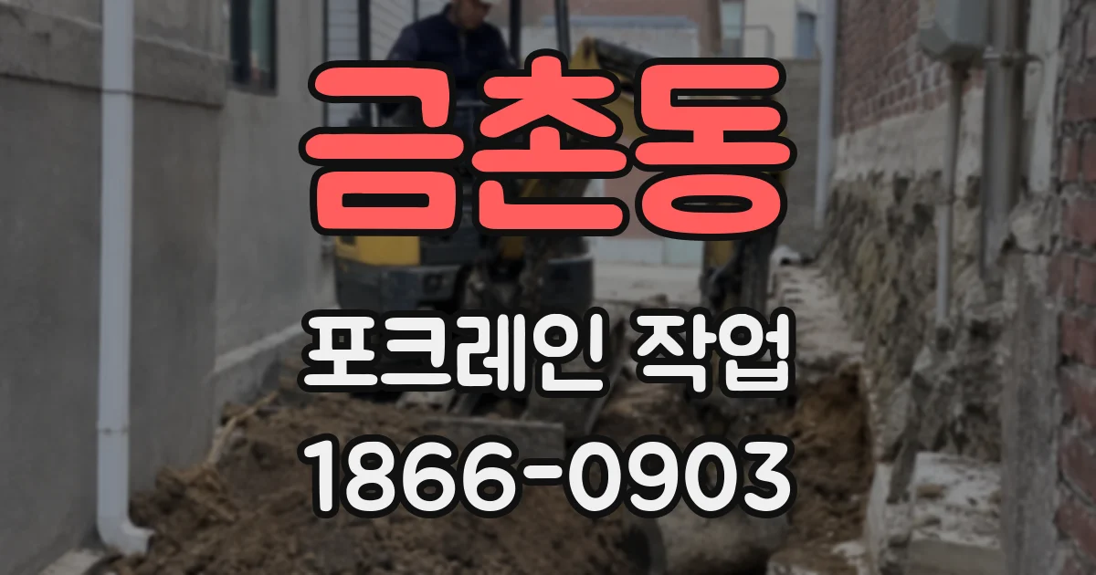 금촌동 포크레인 작업