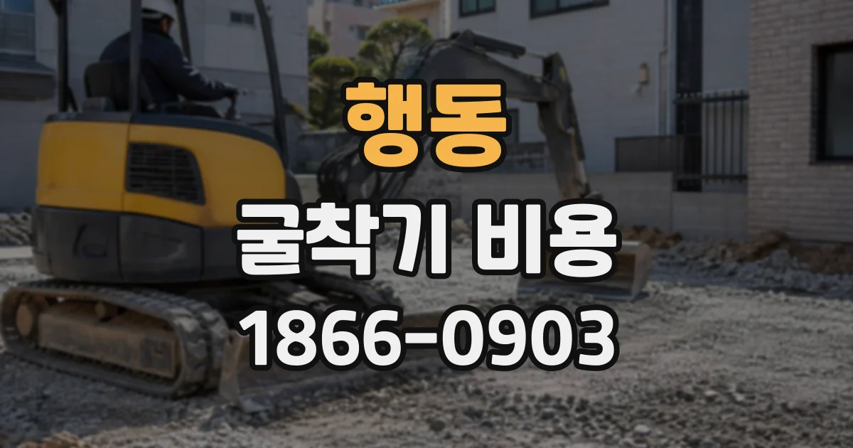 행동 굴착기비용