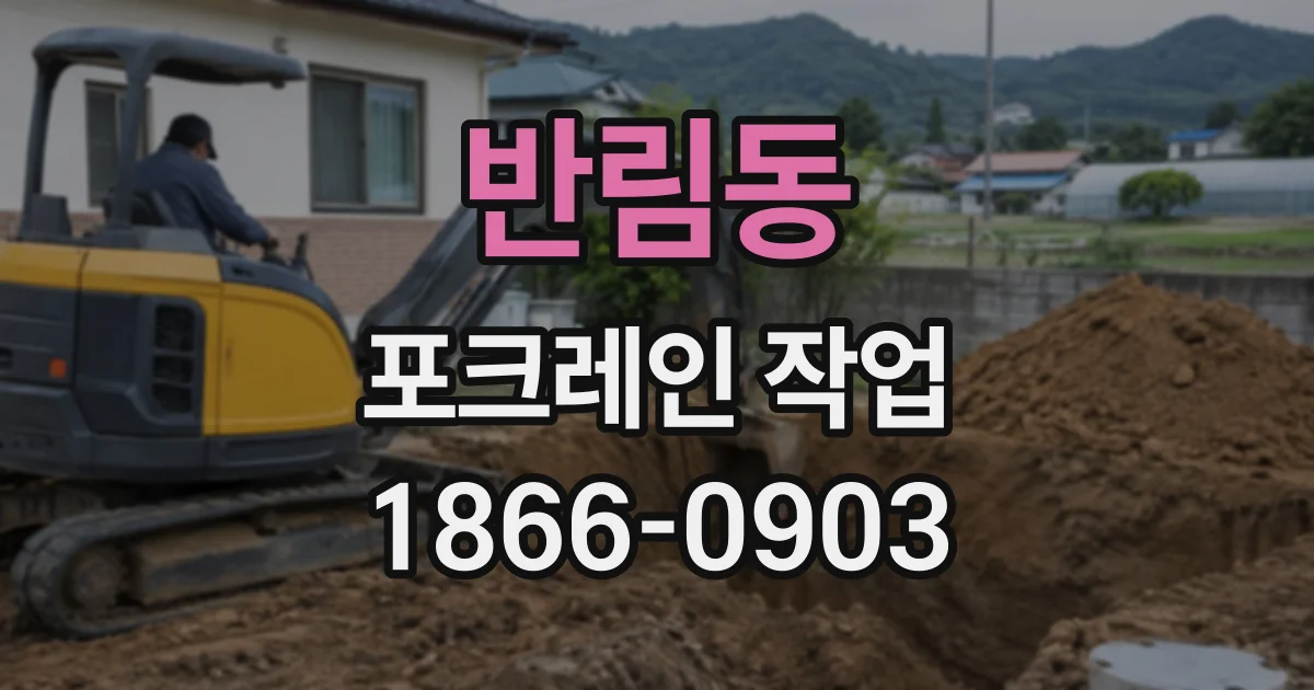 반림동 포크레인작업