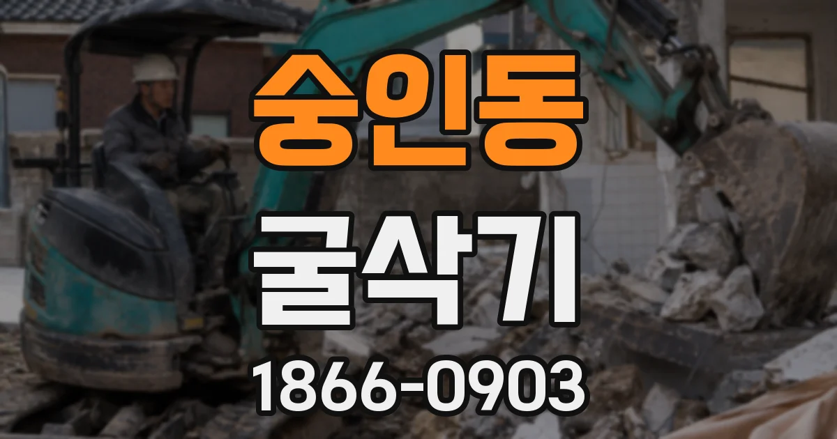 숭인동 굴삭기